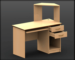 Стол компьютерный, 3D модель